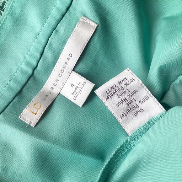 LC Lauren Conrad • Lace Chiffon Mini Dress - Picture 6 of 7